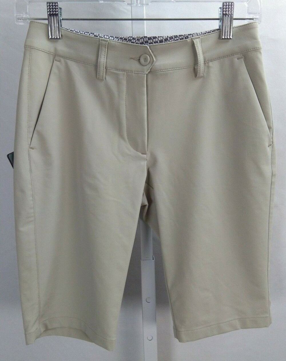 NWT Chervo Chervo-Tex Light Tan Womens Golf Shorts Size US 2 XS
